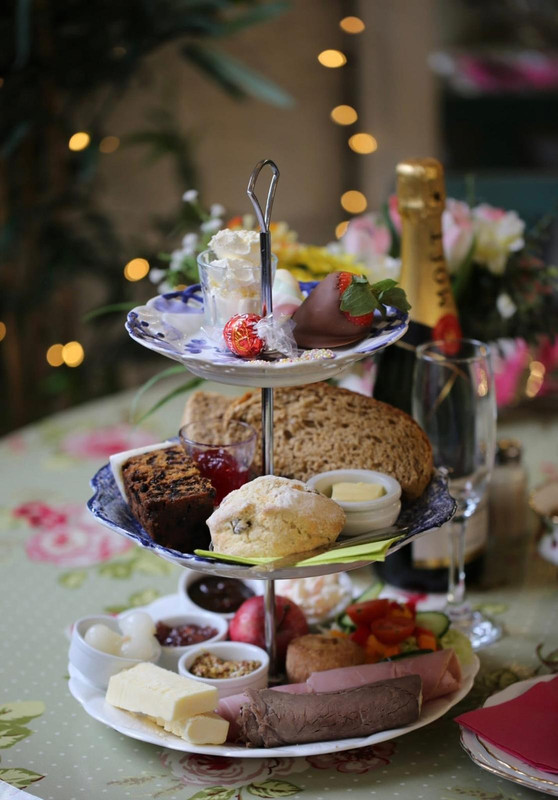 Champagne afternoon tea