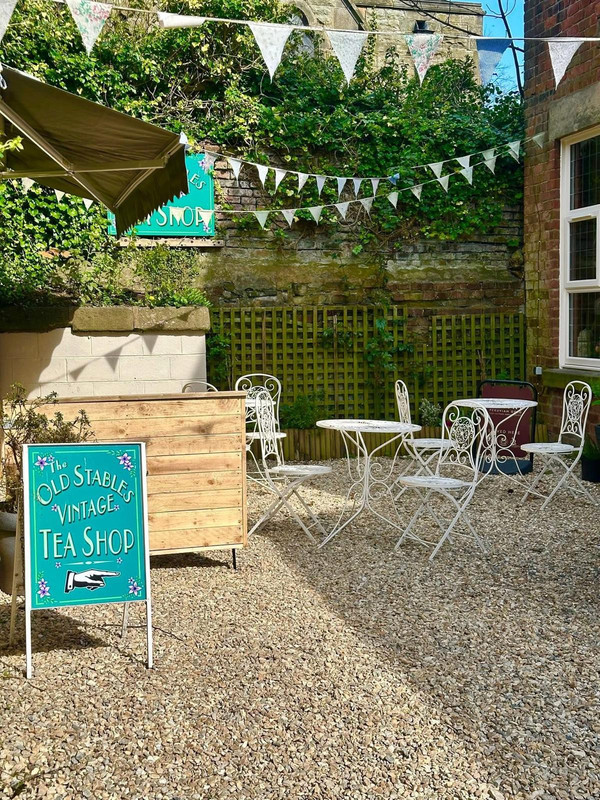 The exterior of The Old Stables Vintage Tea Shop